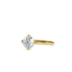 SKU: 0194 (14K) Four-Prong Solitaire Engagment Ring in Rose Gold.