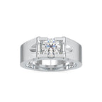 SKU: 0195 (14K) Unique Two-Tone Round-Diamond Ring .