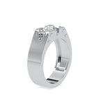 SKU: 0195 (22K) Unique Two-Tone Round-Diamond Ring .