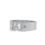 SKU: 0195 (10K) Unique Two-Tone Round-Diamond Ring .