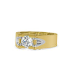 SKU: 0195 (22K) Unique Two-Tone Round-Diamond Ring .