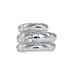 SKU: 0196 (22K) Snake-Style Emerald-Cut Diamond Ring in Rose Gold.