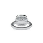SKU: 0197 (10K) Round-cut Double Halo Engagment Ring in Rose Gold.