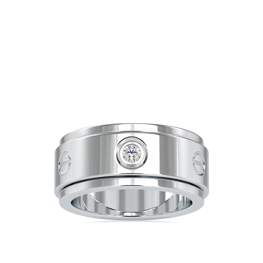 SKU: 0198 (10K) Wide Two-Tone Round Diamond Band Ring .