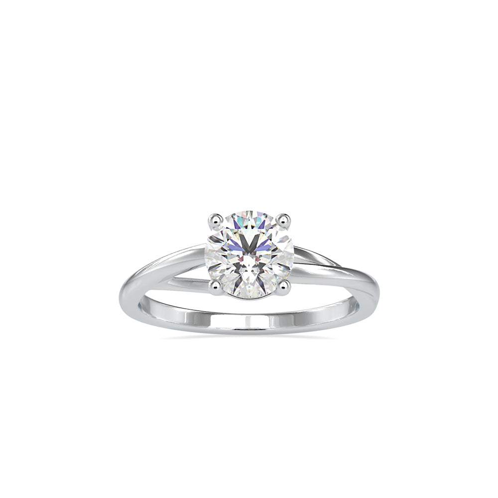 SKU: 0199 (22K) Four-Prong Twisted-Band Solitaire Engagment Ring in Rose Gold.
