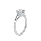 SKU: 0199 (14K) Four-Prong Twisted-Band Solitaire Engagment Ring in Rose Gold.