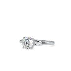 SKU: 0199 (22K) Four-Prong Twisted-Band Solitaire Engagment Ring in Rose Gold.
