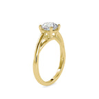 SKU: 0199 (22K) Four-Prong Twisted-Band Solitaire Engagment Ring in Rose Gold.