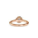 SKU: 0200 (22K) Round-cut Sparkle Halo Engagment Ring in Rose Gold.