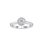 SKU: 0200 (22K) Round-cut Sparkle Halo Engagment Ring in Rose Gold.