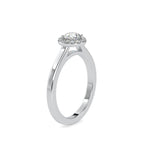 SKU: 0200 (22K) Round-cut Sparkle Halo Engagment Ring in Rose Gold.