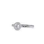 SKU: 0200 (18K) Round-cut Sparkle Halo Engagment Ring in Rose Gold.