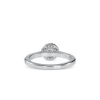 SKU: 0200 (10K) Round-cut Sparkle Halo Engagment Ring in Rose Gold.