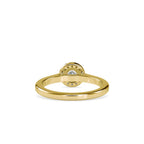 SKU: 0200 (22K) Round-cut Sparkle Halo Engagment Ring in Rose Gold.