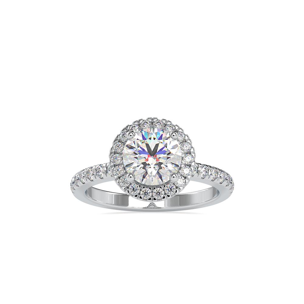 Round Halo Engagement Ring