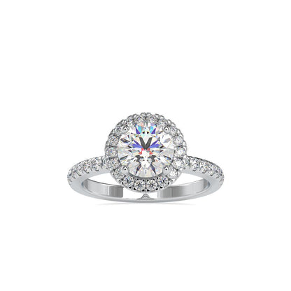 Round Halo Engagement Ring