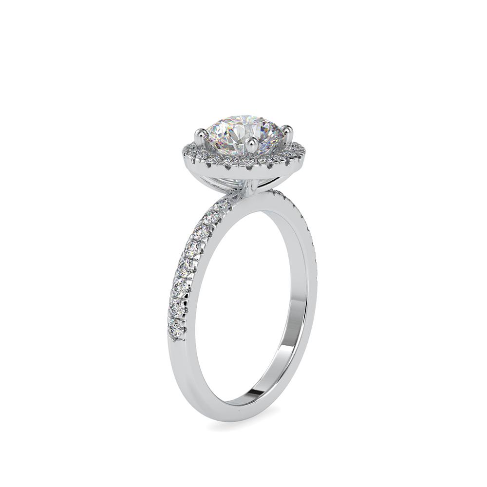 Round Halo Engagement Ring
