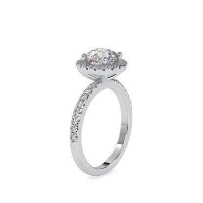 Round Halo Engagement Ring