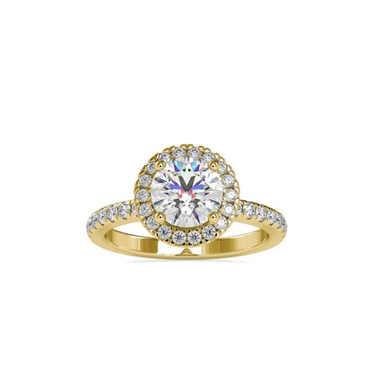 Round Halo Engagement Ring