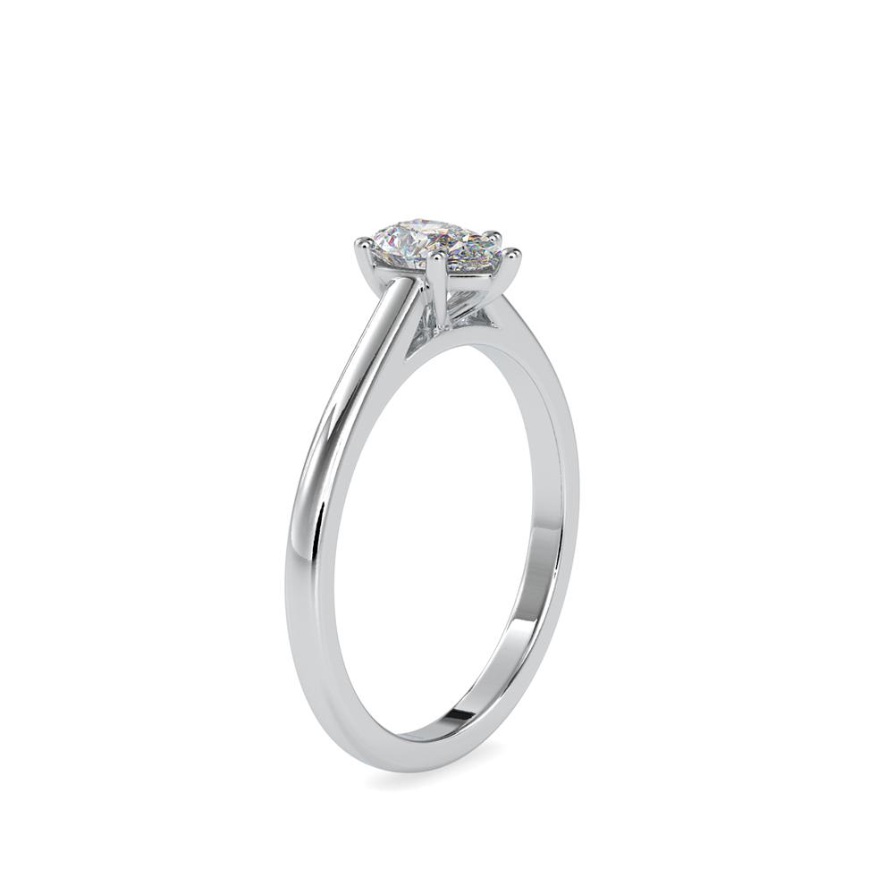 Pear Shape Tappered Solitaire Ring