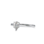 Pear Shape Tappered Solitaire Ring