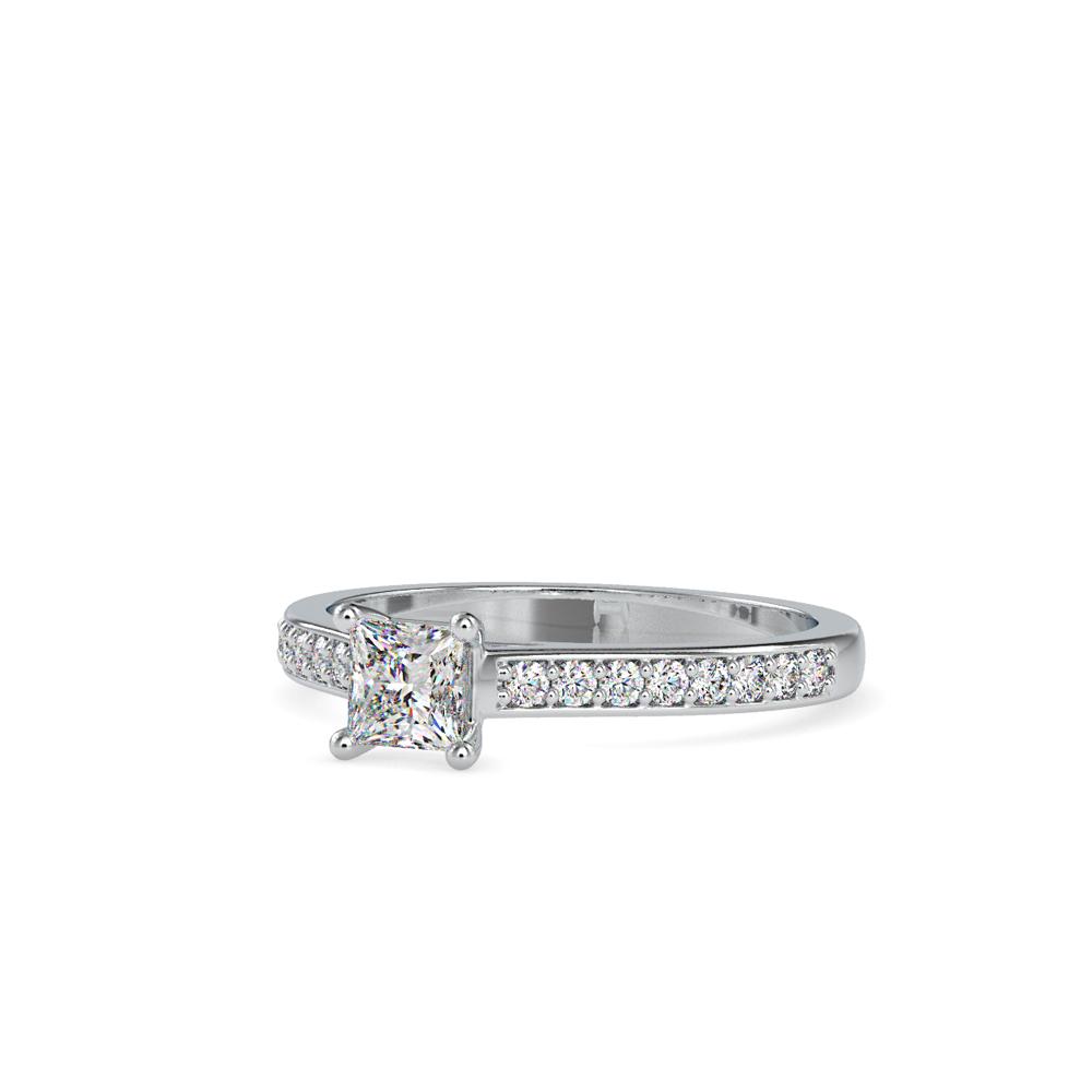 Princess Diamond Split Shank engagement Ring