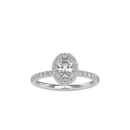 Oval Halo Diamond Engagement Ring