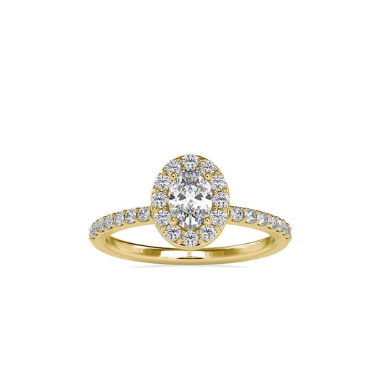 Oval Halo Diamond Engagement Ring