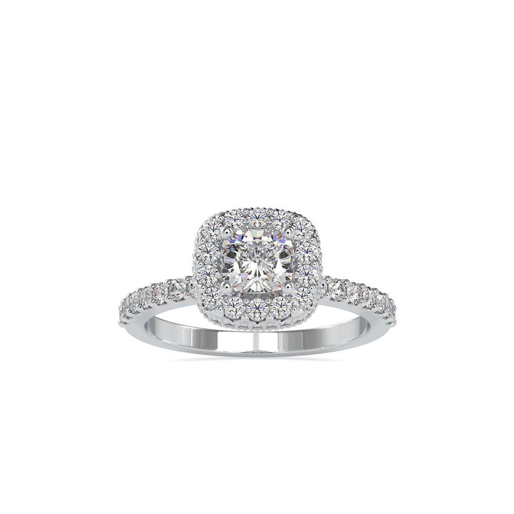 Cushion Halo Diamond Engagement Ring
