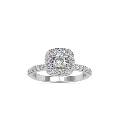 Cushion Halo Diamond Engagement Ring
