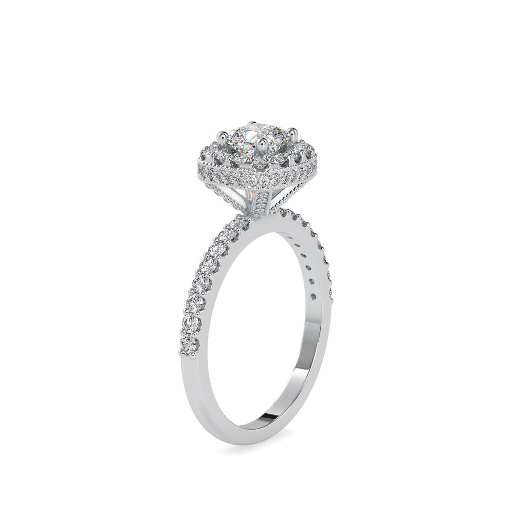 Cushion Halo Diamond Engagement Ring