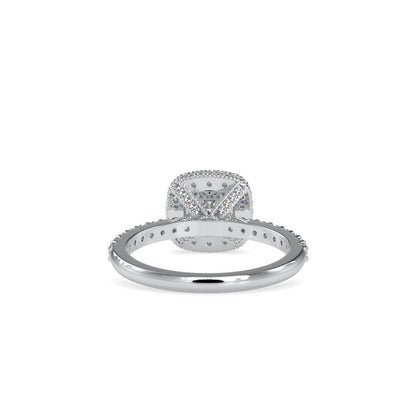 Cushion Halo Diamond Engagement Ring