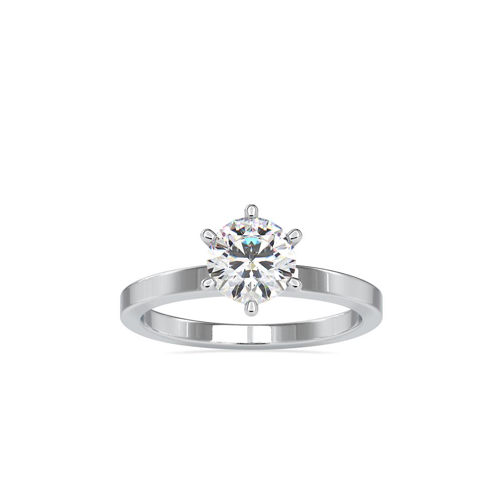 Classic 6 Prong Comfort Fit Solitaire Engagement Ring