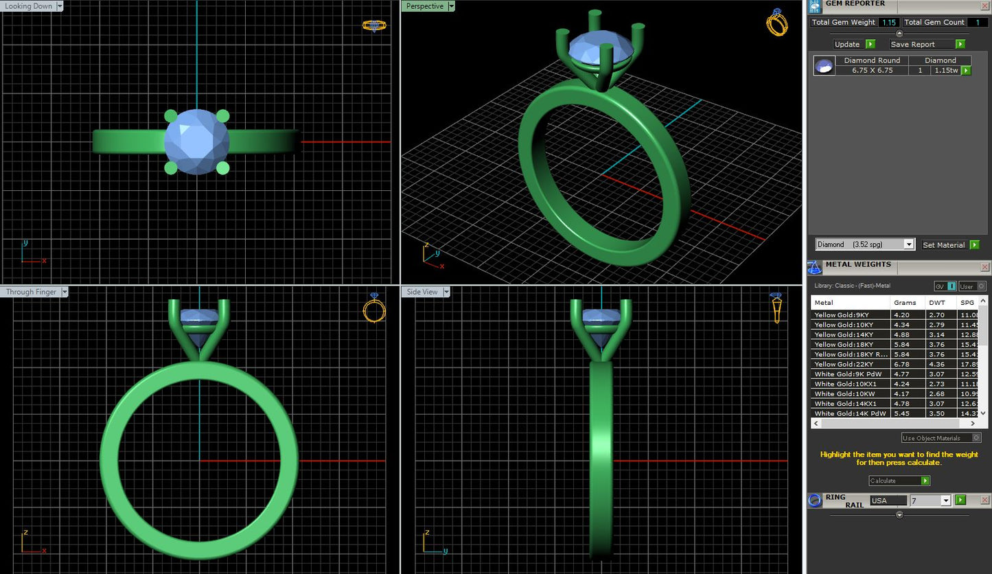 Petite 4 Prong Solitaire Engagement Ring