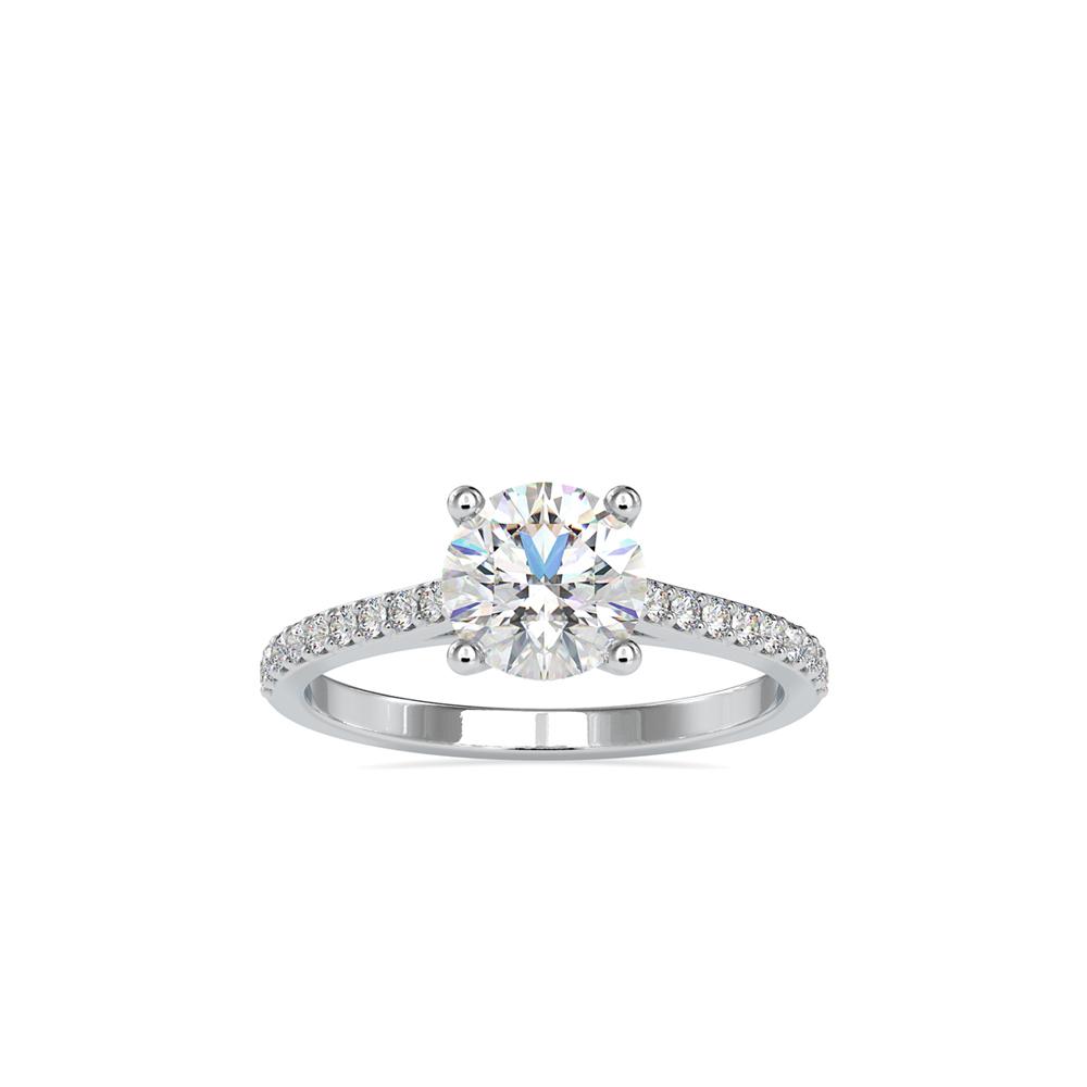 Petite 4 Prong Diamond Engagement Ring