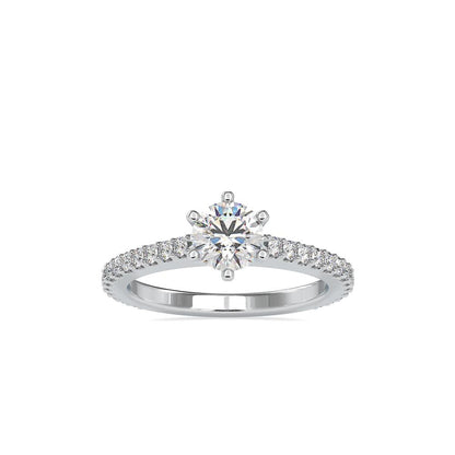 Petite 6 Prong Diamond Engagement Ring