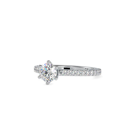 Petite 6 Prong Diamond Engagement Ring