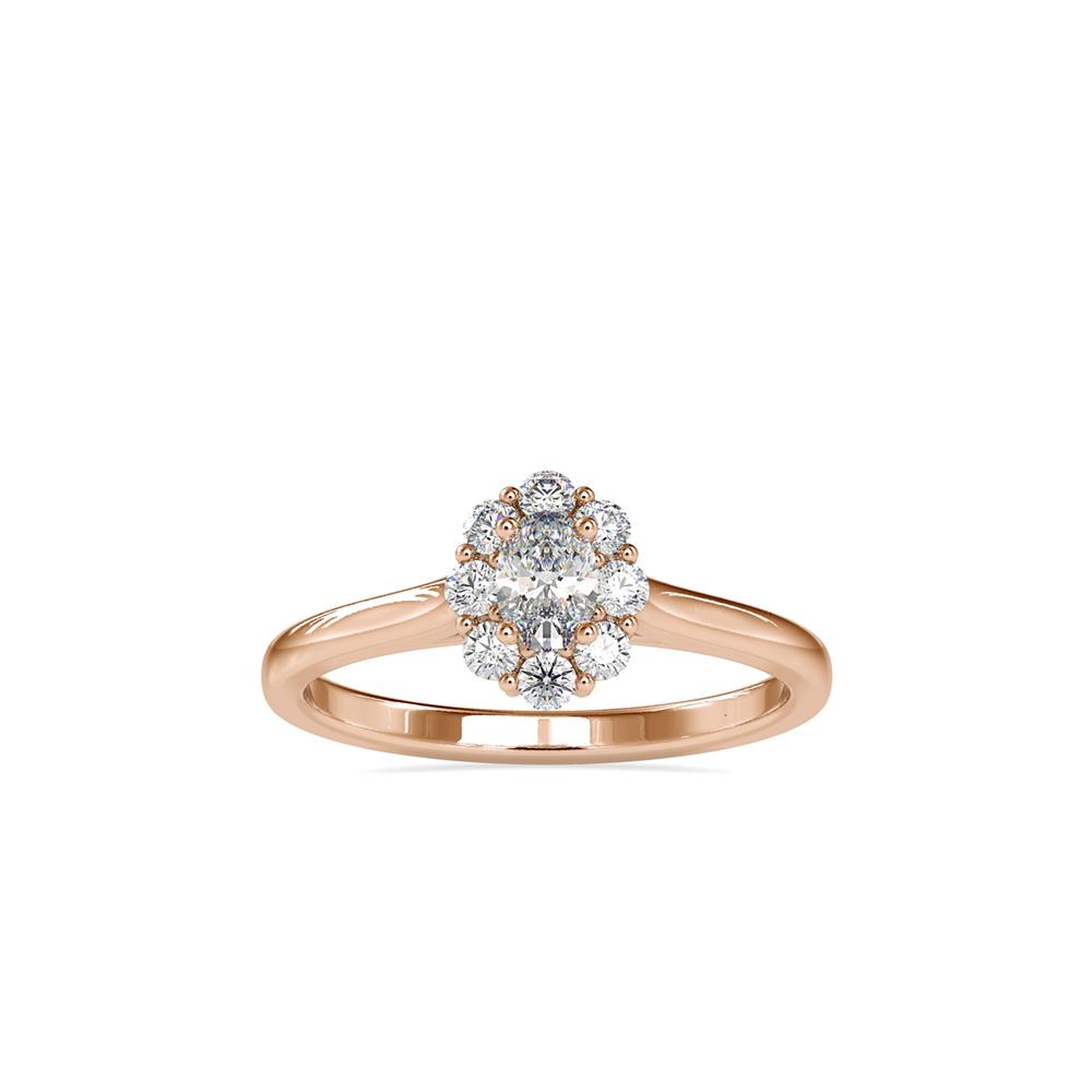 Oval 4 Prong Diamond Ring