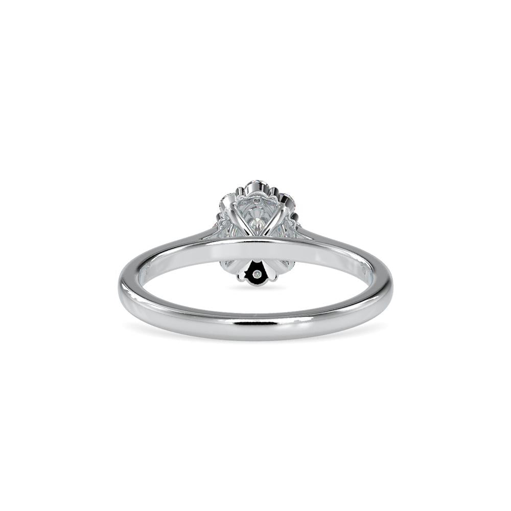 Oval 4 Prong Diamond Ring