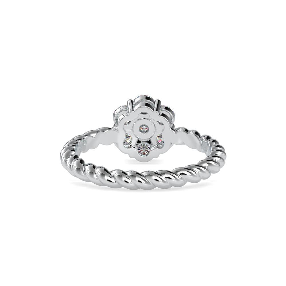 Diamond Cluster Twisted Wire Ring