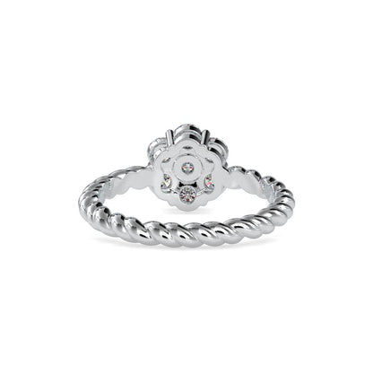 Diamond Cluster Twisted Wire Ring