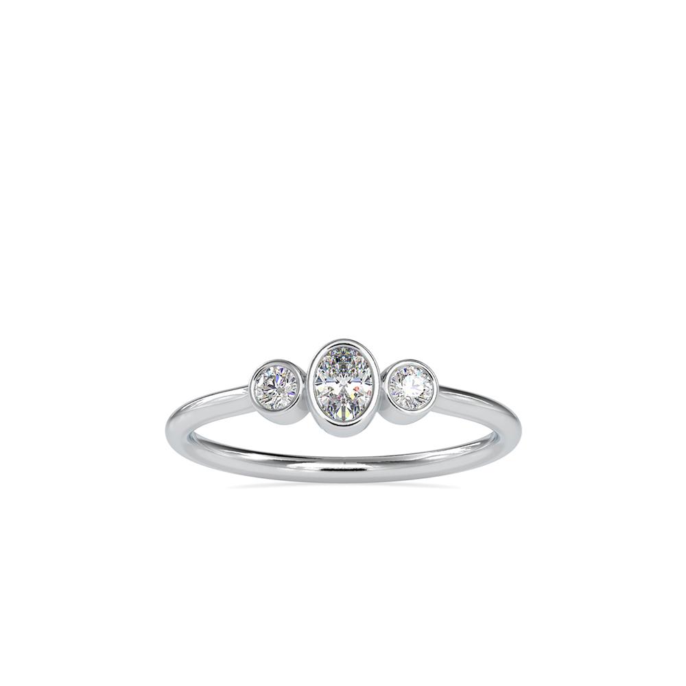 Petite Bezel Set Diamond Ring