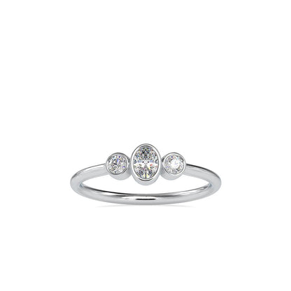 Petite Bezel Set Diamond Ring