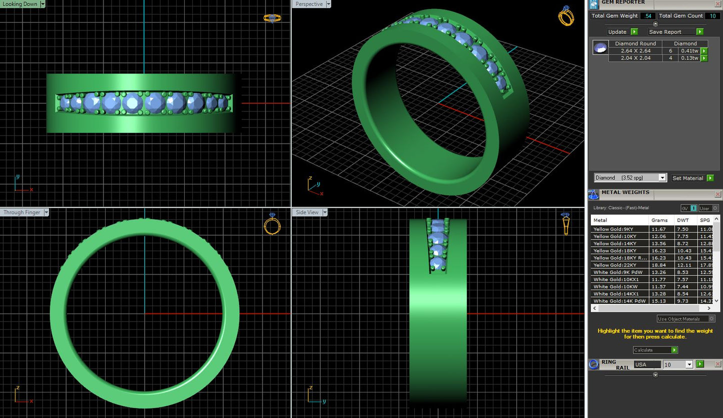 Pave Set Wide wedding Ring