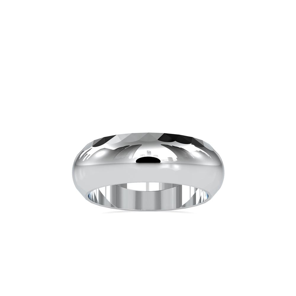 Domed Side Hammered Wedding Ring