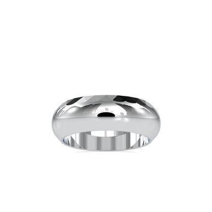 Domed Side Hammered Wedding Ring