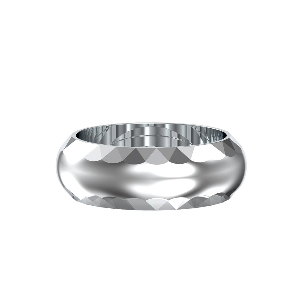 Domed Side Hammered Wedding Ring