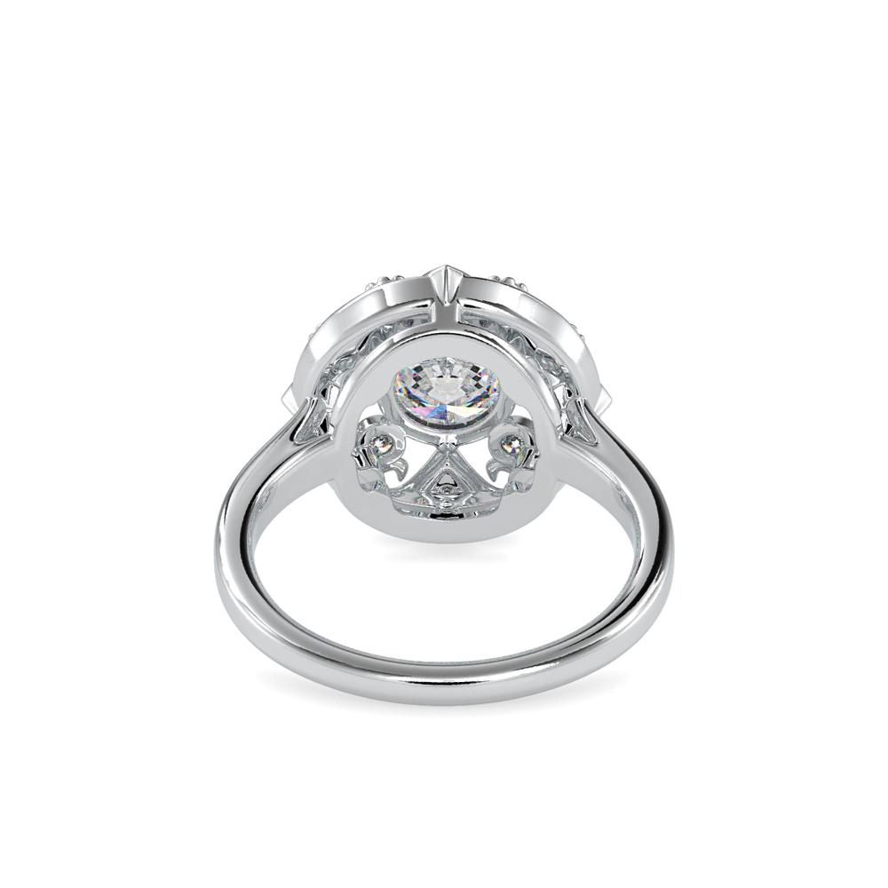 Round Vintage Halo Engagement Ring