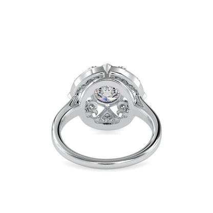 Round Vintage Halo Engagement Ring