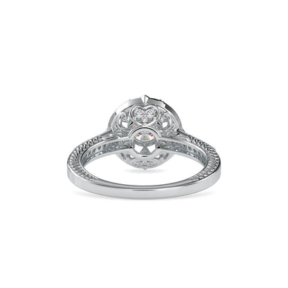 Round Vintage Halo Hand Crafted Engagement Ring